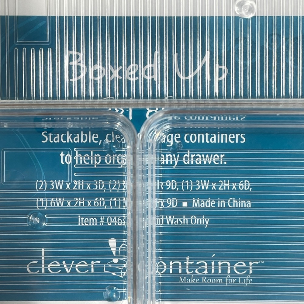 Stackable Drawer Organizer Clear Plastic Office Desk Supply Holder - Picture 6 of 7